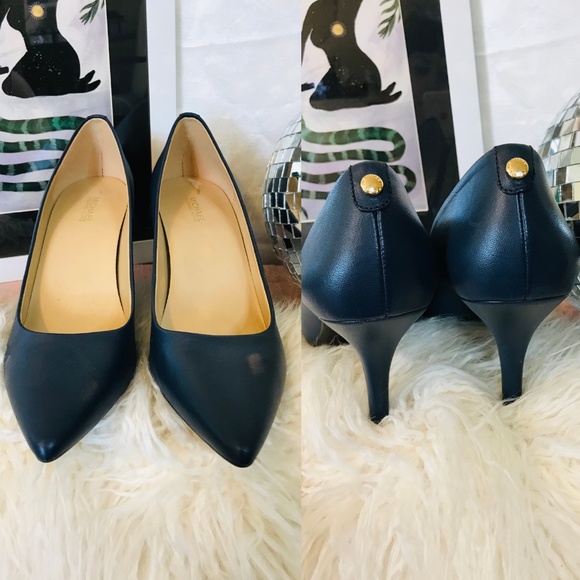 Michael Kors Slate Blue Leather Heels | Size 9 | NWOT - Picture 2 of 2